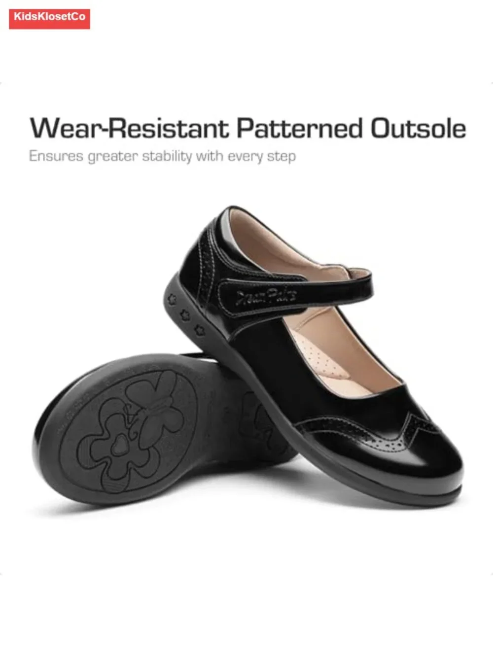 Girls School Uniform Shoes Mary Jane Flats Arch Support Lightweight Dress Shoes